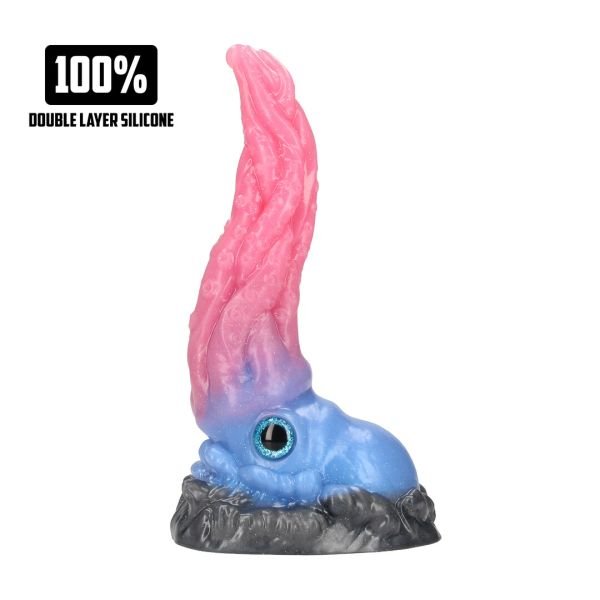 Fiction Cocks Kraken's Lick - Dildo de silicona - Azul/Rojo