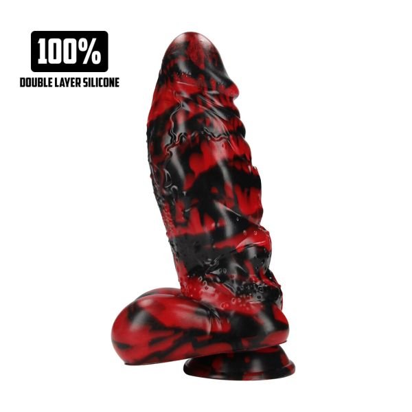 Fiction Cocks Demon Master - Dildo de silicona - Rojo/Negro