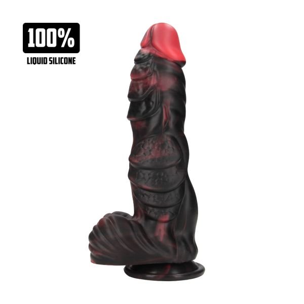 Fiction Cocks Infernal Demon - Dildo de silicona - Rojo/Negro