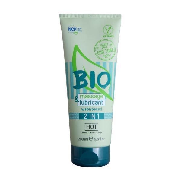 HOT 2 In 1 - Gel de masaje y lubricante base agua - 200 ml