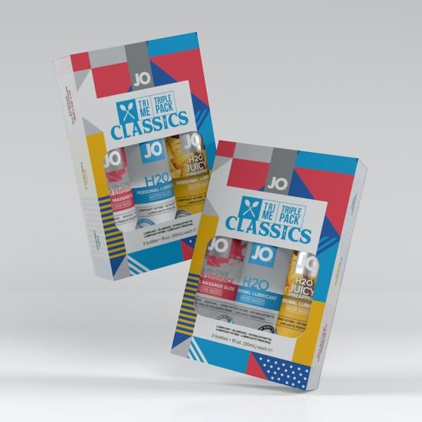 JO Tri-Me Triple Pack - Classics - Set de regalo con tres lubricantes - 30 ml
