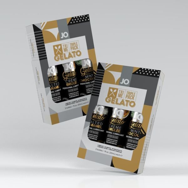 JO Tri-Me Triple Pack - Gelato - Set de regalo con tres lubricantes - 30 ml