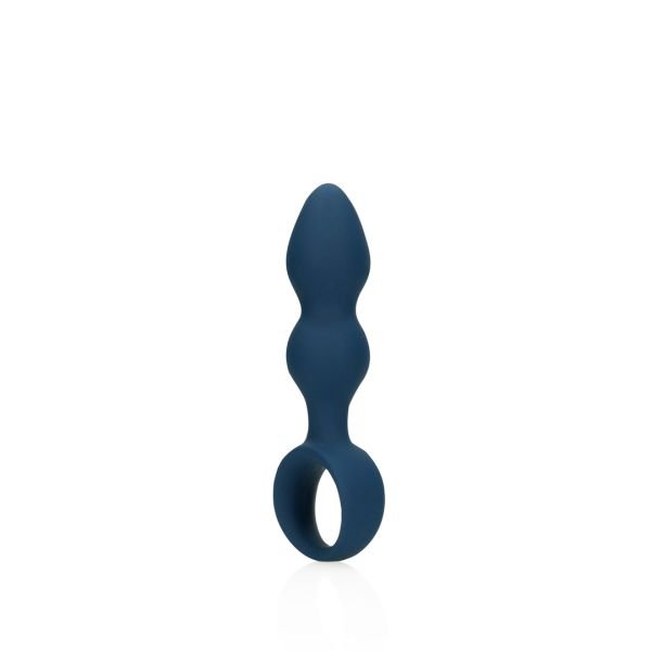Loveline Plug anal en forma de lágrima - Mediano - Azul báltico