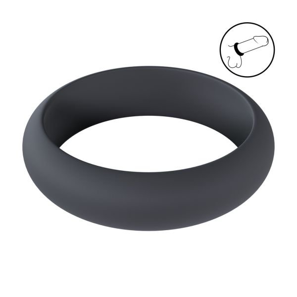 Levelz Wide O Cockring de silicona - S - 30mm - Negro