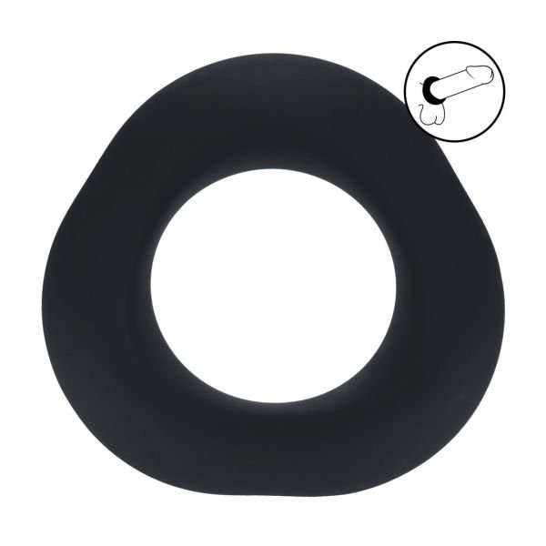 Levelz Ergo Cockring de silicona líquida - Negro