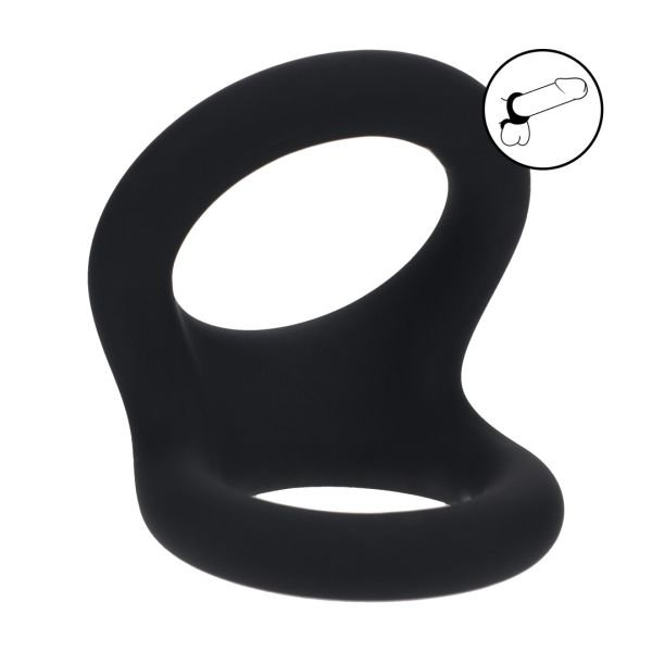 Levelz Double O Cockring de silicona - M - Negro