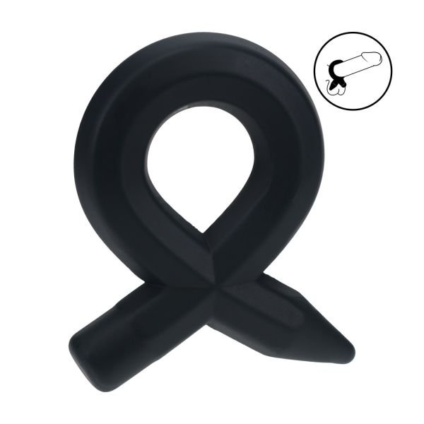 Levelz Pencil Cockring de silicona líquida - Negro