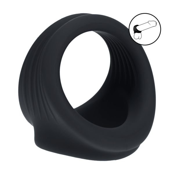 Levelz Arnés de silicona para pene y testículos - Negro