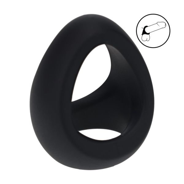 Levelz Soft Tri O Cockring de silicona - Negro