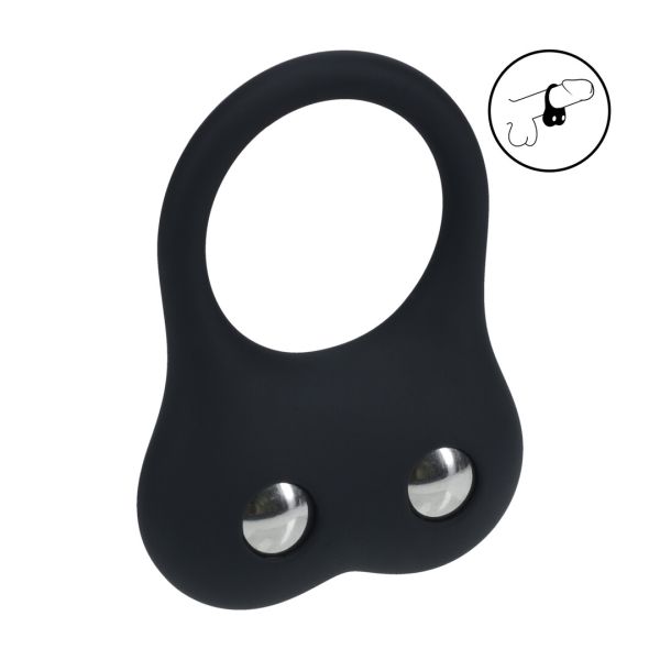 Levelz Cockring de entrenamiento de silicona - M - Negro