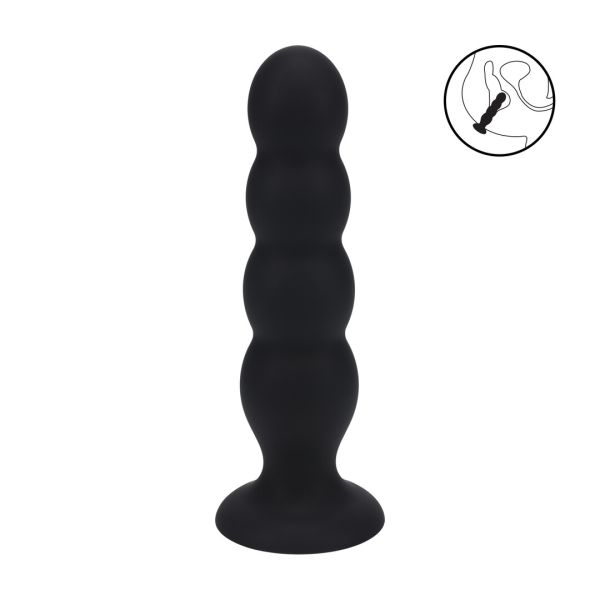 Levelz Quad Rattle Plug anal de silicona líquida - XL - Negro
