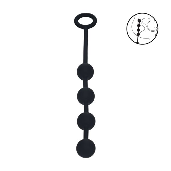 Levelz Round Bolas anales de silicona - S - 20mm - Negro