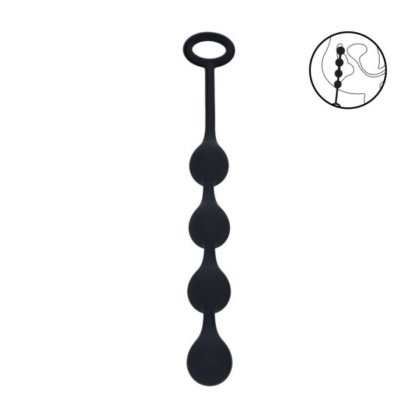 Levelz Waterdrop Bolas anales de silicona - S - 20mm - Negro