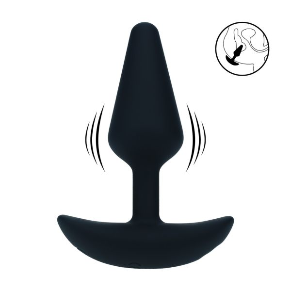 Levelz Plug anal vibrador clásico de silicona - S - Negro