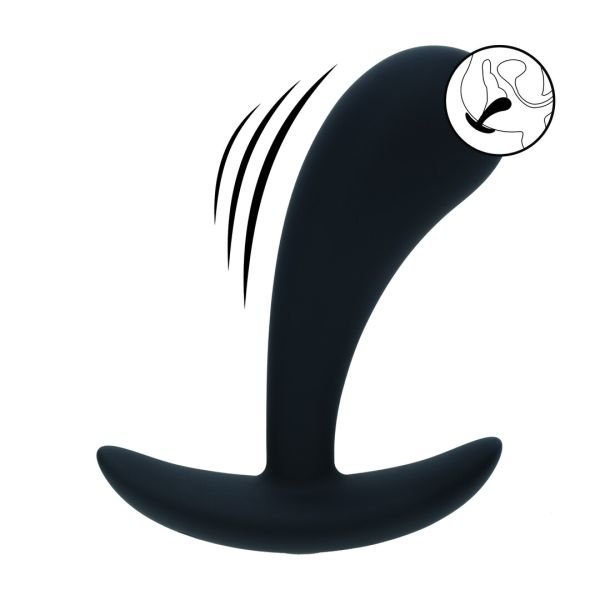 Levelz Plug anal estimulador de próstata vibrador de silicona - S - Negro