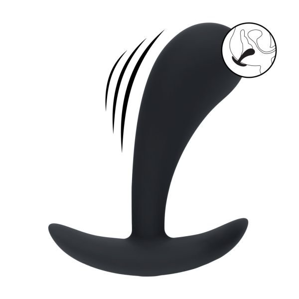 Levelz Plug anal estimulador de próstata vibrador de silicona - M - Negro