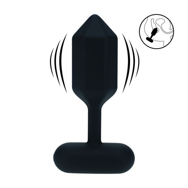 Levelz Hexagonal - Plug anal vibrador de silicona - S - Negro