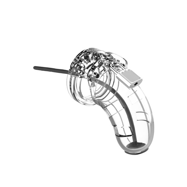 ManCage Model 15 - Jaula de castidad con sonda uretral - 9 cm