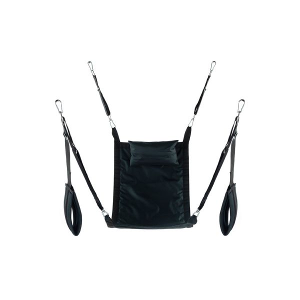 Mr. Sling Sling rectangular de lona con 4 puntos - Negro
