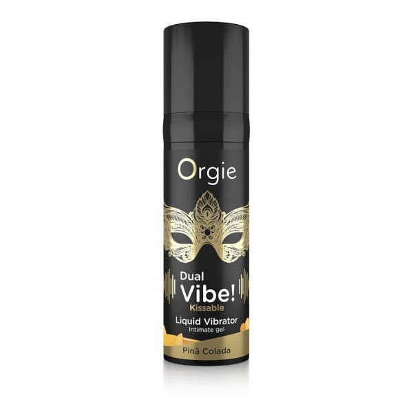 Orgie Dual Vibe! Vibrador líquido besable - Piña colada - 15 ml