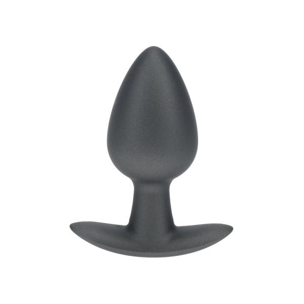 Ouch! Plug anal de silicona Smooth - Mediano - 7,9 cm - Gunmetal