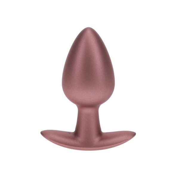 Ouch! Plug anal de silicona liso - Mediano - 7,9 cm - Oro rosa