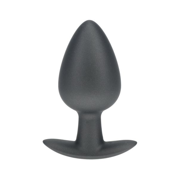 Ouch! Plug anal de silicona Smooth - Grande - 8,9 cm - Gunmetal