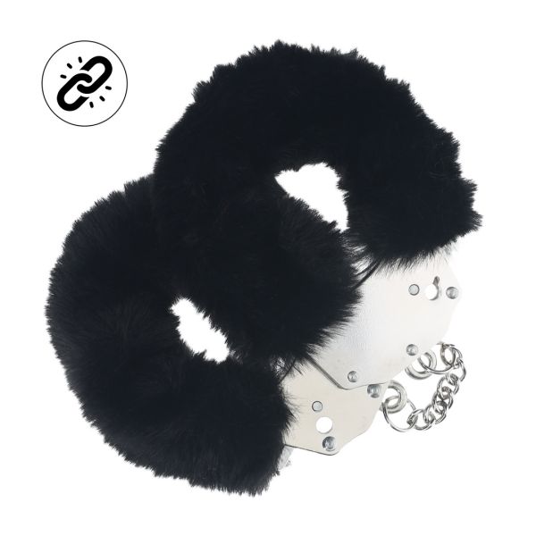 Ouch! Esposas de peluche reforzadas - Negro