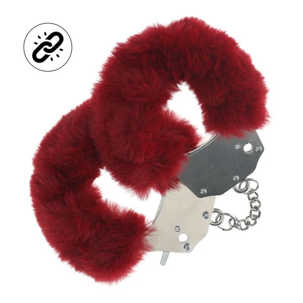 Ouch! Esposas de peluche reforzadas - Burdeos