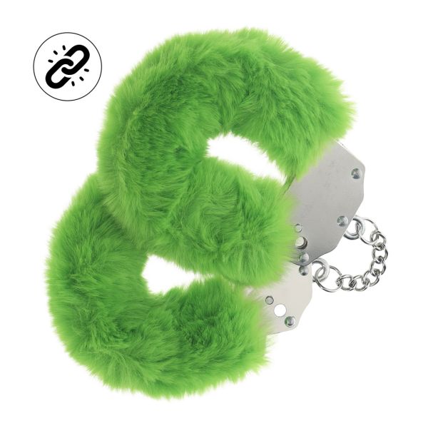 Ouch! Esposas de peluche reforzadas - Verde