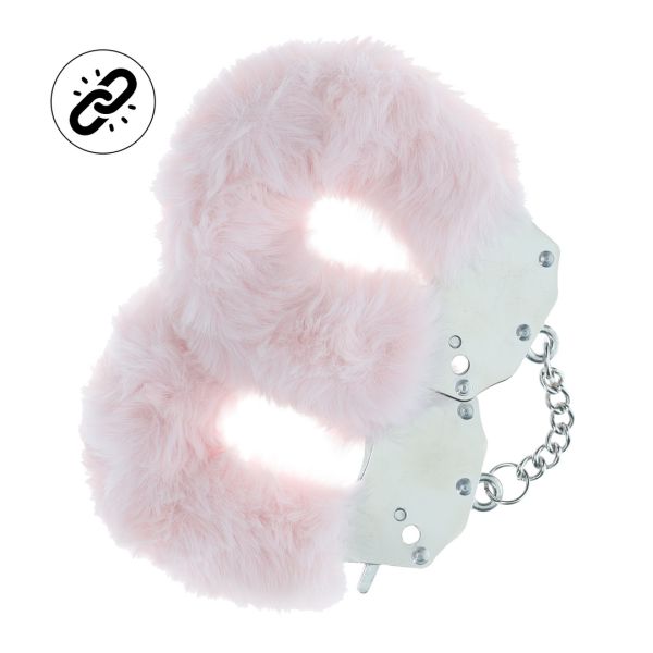 Ouch! Esposas de peluche reforzadas - Rosa empolvado