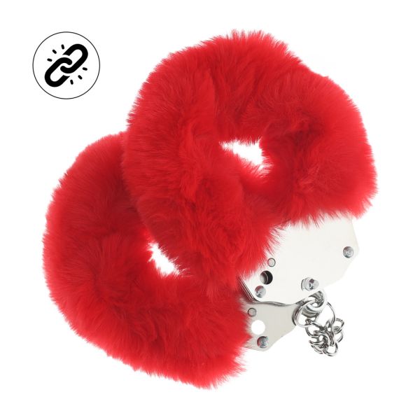 Ouch! Esposas de peluche reforzadas - Rojo