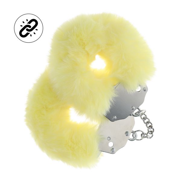 Ouch! Esposas de peluche reforzadas - Amarillo
