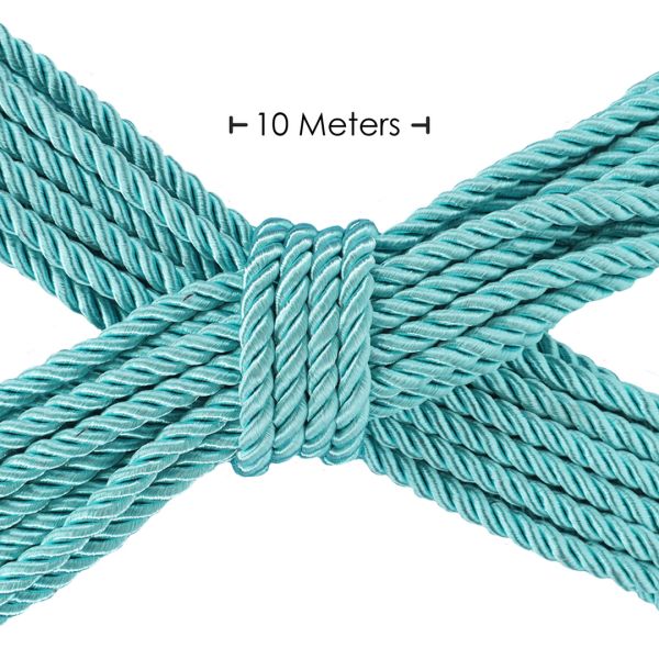 Ouch! Cuerda de bondage de poliéster - 10 m - Azul