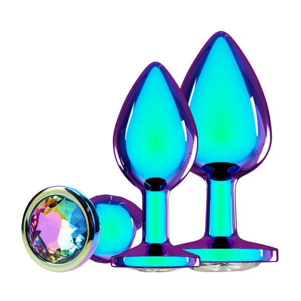 Ouch! Venice Collection - Set de plugs anales de metal - Iridiscente
