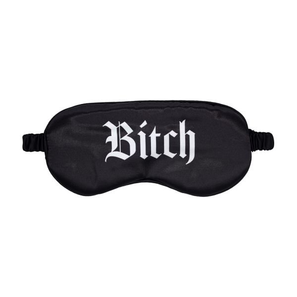 Ouch! Bitch - Antifaz de satén estampado - Negro