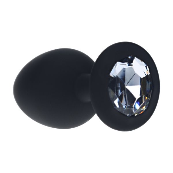 Ouch! Plug anal Diamond intercambiable redondo - Grande - Negro