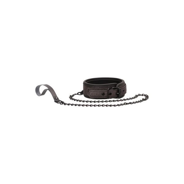 Ouch! Collar con correa - Gris