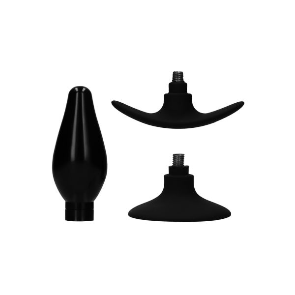 Ouch! Set de plugs anales intercambiables - Redondeado - Medio
