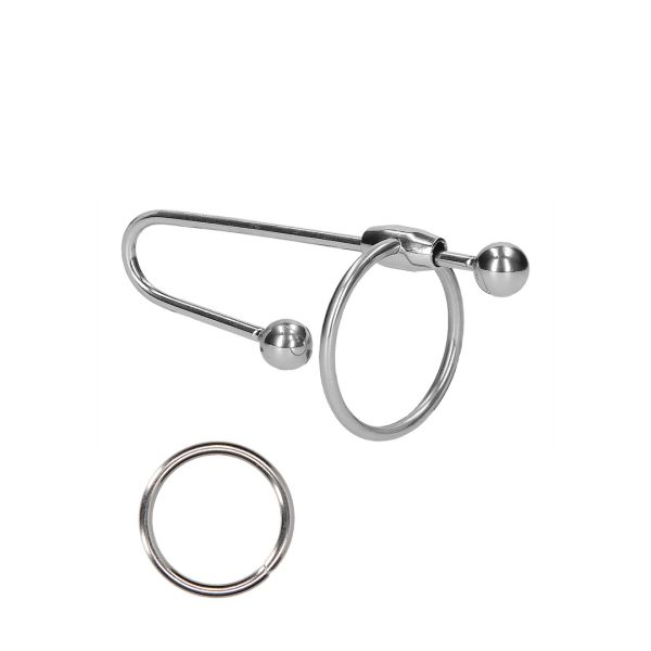 Ouch! Plug para pene de acero inoxidable con bola - 10 mm
