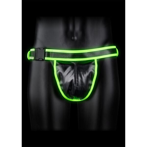 Ouch! Jockstrap con Hebilla - Brilla en la Oscuridad - S/M