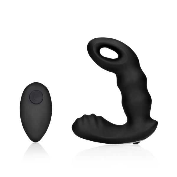Ouch! Beaded - Masajeador de próstata vibrador con mando a distancia - Negro