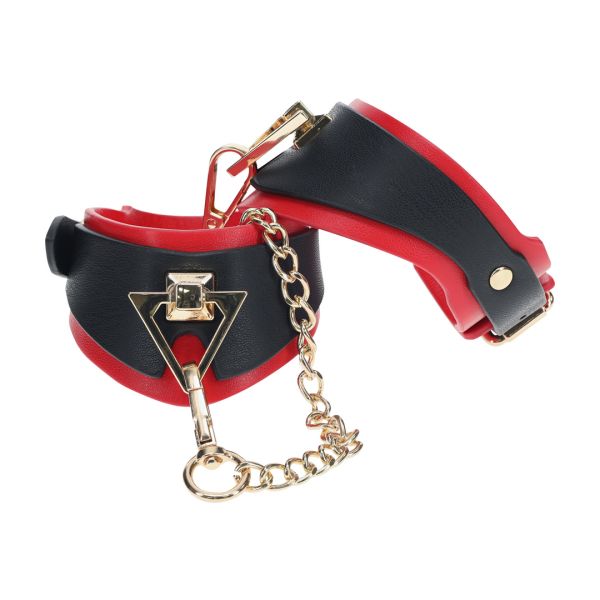 Ouch! Milan Collection - Esposas - Negro/Rojo