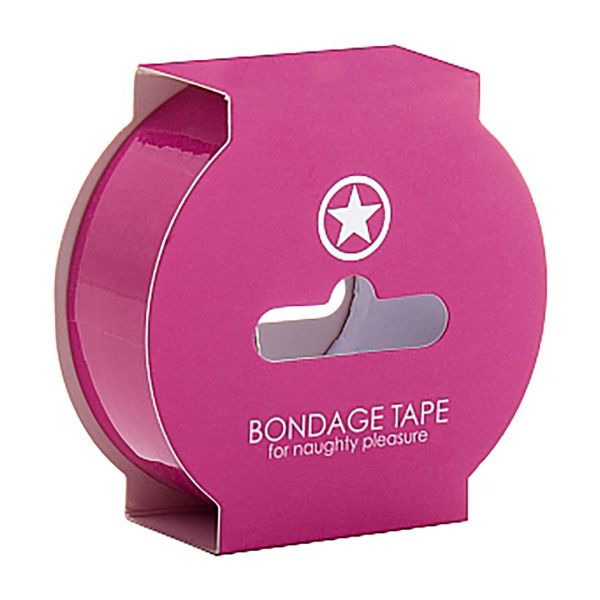 Ouch! Cinta de bondage no adhesiva - 17,5 m - Rosa