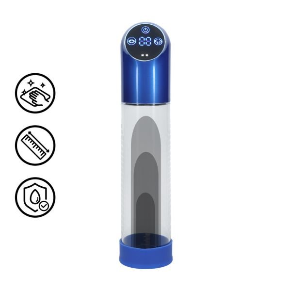 Pumped - Bomba de pene automática impermeable - Azul metálico