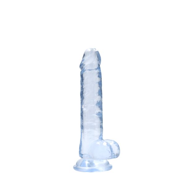 RealRock Dildo realista con testículos - 17 cm - Azul