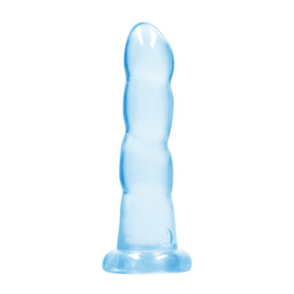 RealRock Dildo no realista con ventosa - 17 cm - Azul