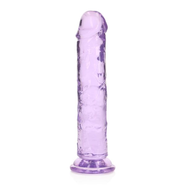 RealRock Dildo realista recto con ventosa - 18 cm - Morado