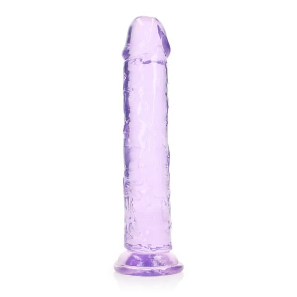 RealRock Dildo realista recto con ventosa - 23 cm - Morado