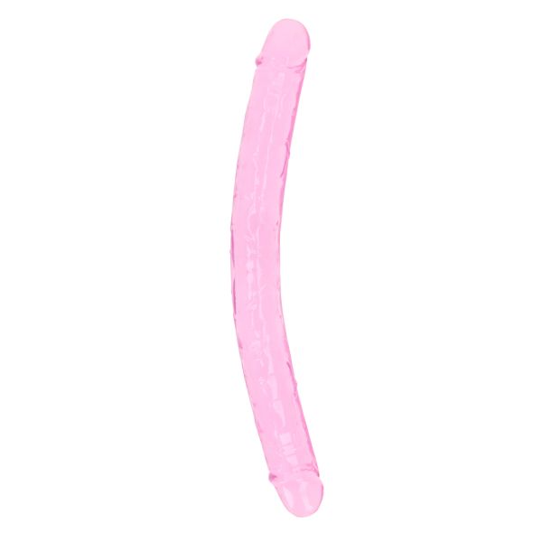RealRock Dildo doble realista - 45 cm - Cristal transparente